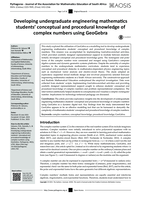 Developing undergraduate engineering mathematics students’ conceptual and procedural knowledge of complex numbers using GeoGebra