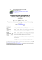 Perspective on career assessment tools for evaluating students with specific learning disabilities