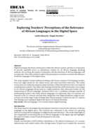Exploring teachers' perceptions of the relevance of African languages in the digital space