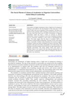The social harms of abuse of academics in Nigerian universities: Failed ethical leadership
