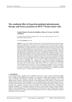 The combined effect of hypericin-mediated photodynamic therapy and Punica granatum on MCF-7 breast cancer cells