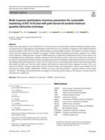 Multi-response optimization of process parameters for sustainable machining of AISI 1018 steel with palm kernel oil-assisted minimum quantity lubrication technique