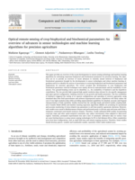 Optical remote sensing of crop biophysical and biochemical parameters: An overview of advances in sensor technologies and machine learning algorithms for precision agriculture
