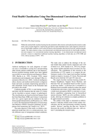 Fetal health classification using one-dimensional convolutional neural network
