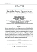 Nigeria’s development trajectory, security conundrum and the state-citizens relations
