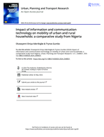 Impact of information and communication technology on mobility of urban and rural households: A comparative study from Nigeria