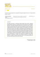 Transforming perspectives on gender through imagined futures: A speculative design inquiry
