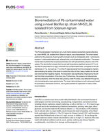 Bioremediation of Pb contaminated water using a novel Bacillus sp. strain MHSD_36 isolated from Solanum nigrum