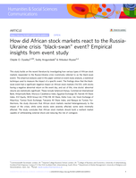 How did African stock markets react to the Russia-Ukraine crisis "black-swan" event? Empirical insights from event study