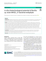 In silico biotechnological potential of Bacillus sp. strain MHSD_37 bacterial endophyte