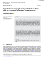 Opportunities in emerging technologies for Southern Africa: How the Global South should adopt to take advantage?