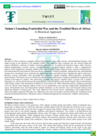 Sudan's unending fratricidal war and the troubled horn of Africa: A historical approach