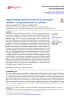 Implementing open distance and e-learning in teacher training institutions in Eswatini