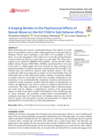 A scoping review on the psychosocial effects of sexual abuse on the girl child in Sub-Saharan Africa