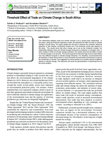 Threshold effect of trade on climate change in South Africa