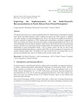 Kurdish studies improving the implementation of the audit-general's recommendations in South African State-Owned Enterprises 