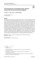Overcoming barriers to technology transfer: Empirical evidence from the German Democratic Republic