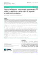 Factors influencing inequality in government health expenditures within African regional economic communities