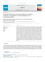 Screening of Bacillus spp. bacterial endophytes for protease production, and application in feather degradation and bio-detergent additive