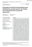 Decoupling of functional and household income distribution by economic growth: New findings from analysing the three-way growth-equity nexus