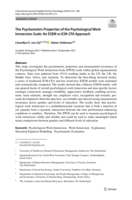 The psychometric properties of the psychological work immersion scale: An ESEM vs ICM‑CFA approach