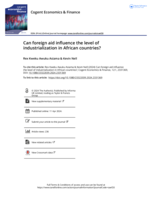 Can foreign aid influence the level of industrialization in African countries?