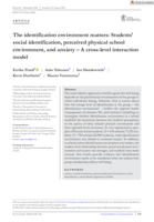 The identification environment matters: Students' social identification, perceived physical school environment, and anxiety - A cross-level interaction model