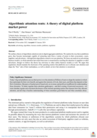 Algorithmic attention rents: A theory of digital platform market power