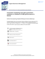 Innovative marketing and sales promotion: catalysts or inhibitors of SME performance in Ghana