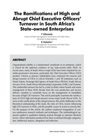 The ramifications of high and abrupt chief executive officers' turnover in South Africa's State-owned Enterprises