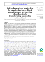 Critical conscious leadership for decolonisation: a Black consciousness perspective of authentically transforming leadership