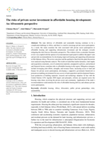 The risks of private sector investment in affordable housing development: An Afrocentric perspective