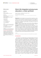 Work-life integration among nurse educators: A meta-synthesis