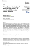 “I hardly see the husband”: Noticing the absence of men in paid domestic labour research
