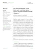 Decolonial identities in the leadership coaching space: against neoliberal leader identity regulation