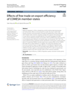 Effects of free trade on export efficiency of COMESA member-states
