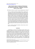   Basic school leaders’ continuous professional development for the 4IR: A systematic literature review across Africa