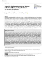 Exploring the representation of women in technical roles at a South African performing arts entity