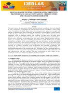 Digital health technologies for anti-corruption, transparency and accountability: opportunities and challenges for Zimbabwe