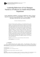 Leadership behaviours of line managers: Narratives of followers at a South African public department