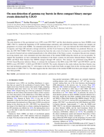 On non-detection of gamma-ray bursts in three compact binary merger events detected by LIGO