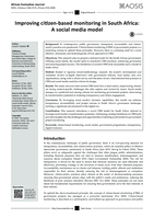 Improving citizen-based monitoring in South Africa: A social media model