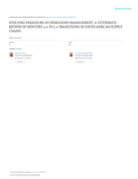 Evolving paradigms in operations management: A systematic review of industry 4.0 to 5.0 transitions in South African supply chains 