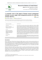 A systematic review of the impact of human resource management strategies on green supply chain management practices for achieving strategic objectives
