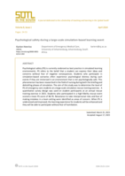 Psychological safety during a large-scale simulation-based learning event