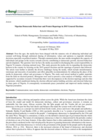 Nigerian democratic behaviour and protest reportage in 2015 general elections