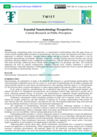 Essential nanotechnology perspectives: Current research on public perception