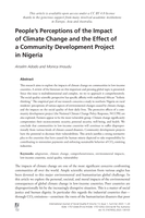 People's perceptions of the impact of climate change and the effect of a community development project in Nigeria