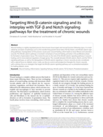Targeting Wnt/β-catenin signaling and its interplay with TGF-β and Notch signaling pathways for the treatment of chronic wounds