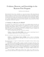 Evidence, reasons, and knowledge in the reasons-first program